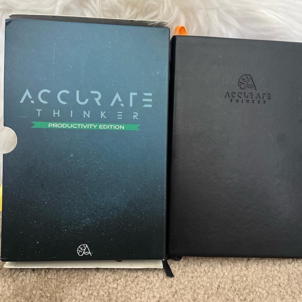 Accurate thinker productivity edition daily weekly monthly leather bound planner